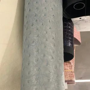 Faux Ostrich Leather - Light Steel Blue