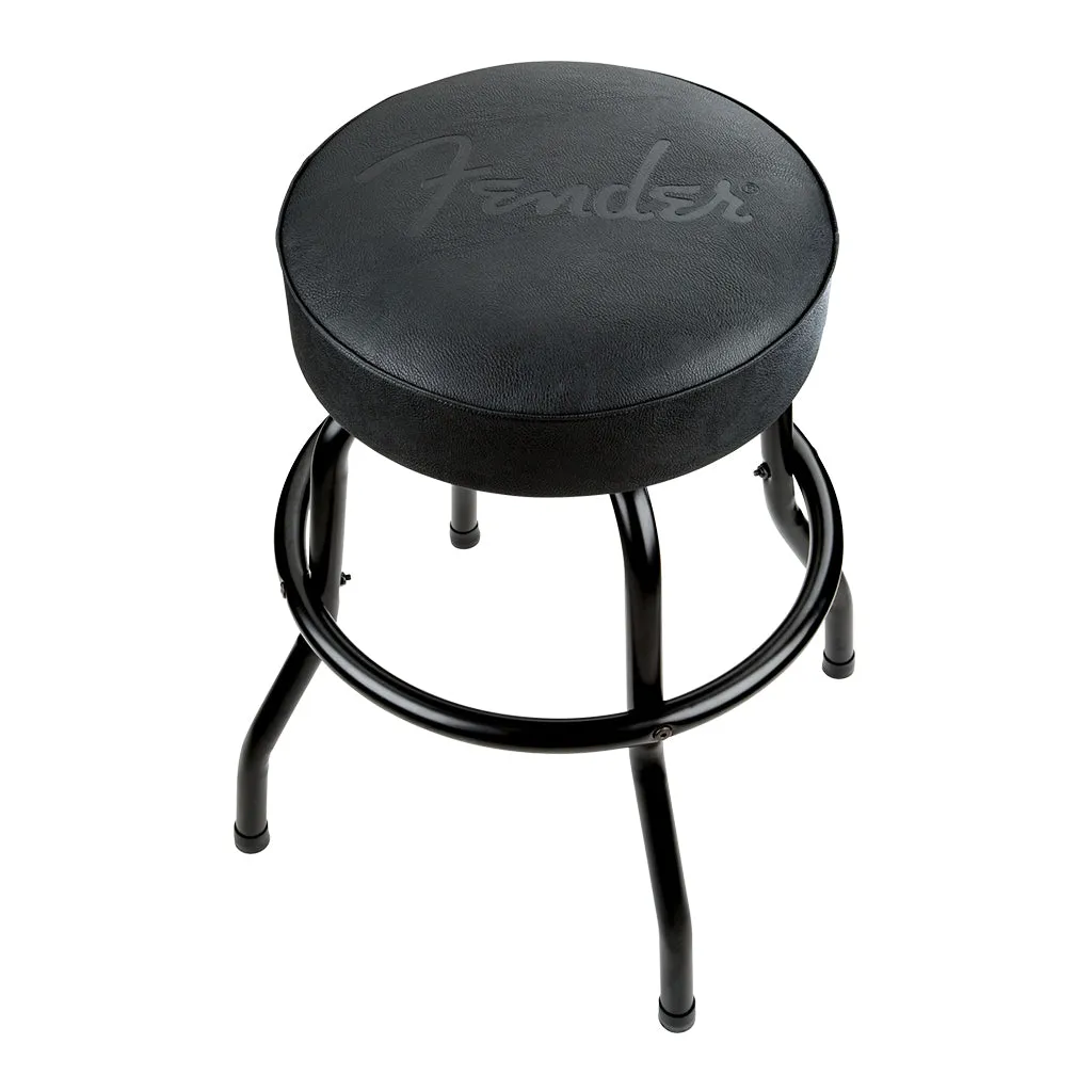 Fender Embossed Black Logo Barstool in Black - 24 Inch