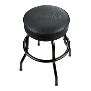 Fender Embossed Black Logo Barstool in Black - 24 Inch