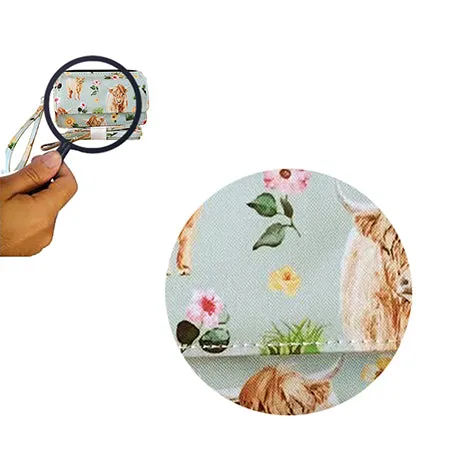 Floral Cow NGIL Canvas All in One Wallet