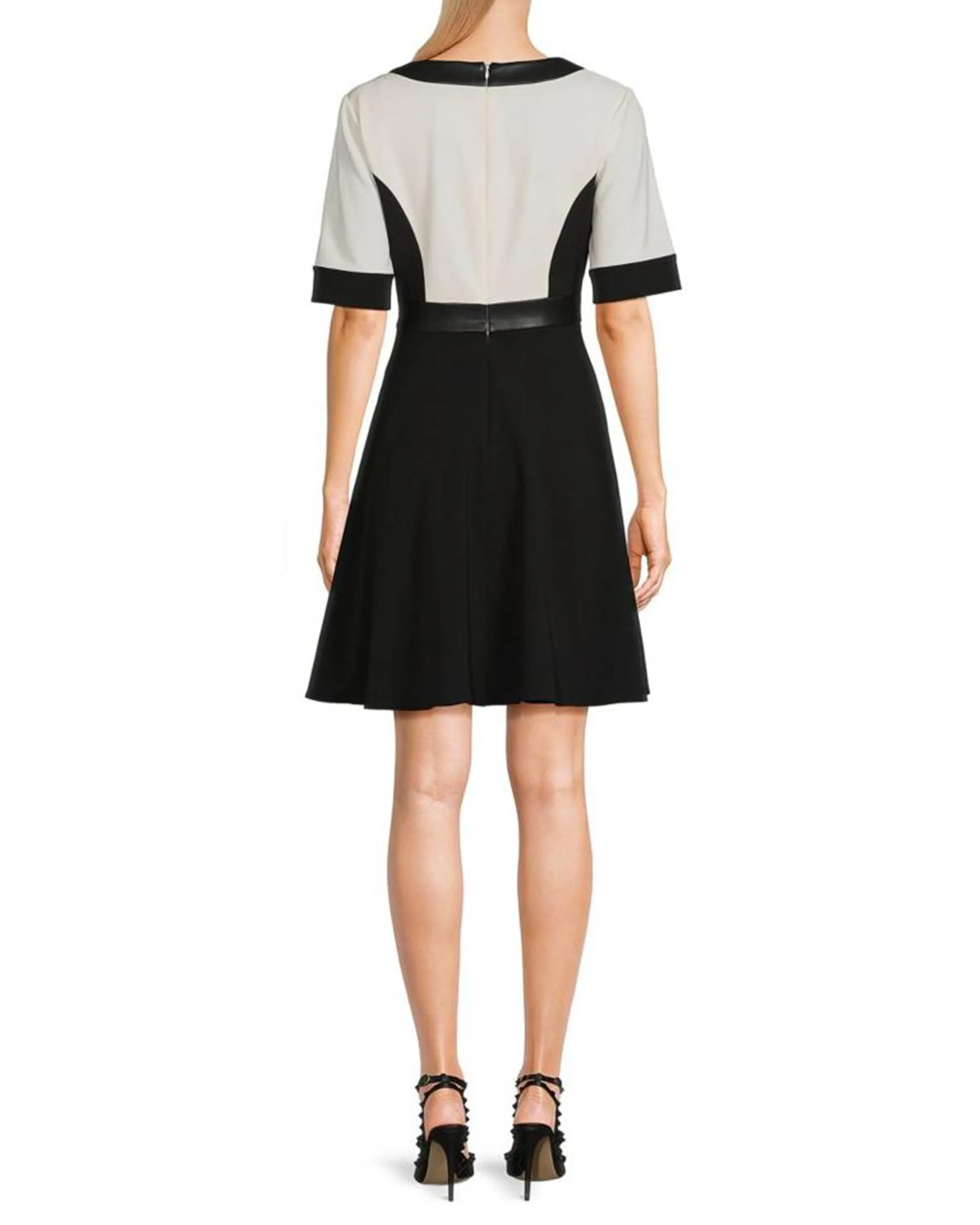 FOCUS by Shani — Colorblock Fit & Flare Dress