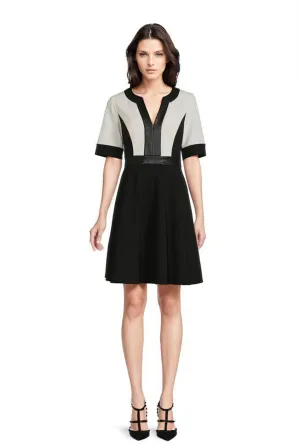 FOCUS by Shani — Colorblock Fit & Flare Dress