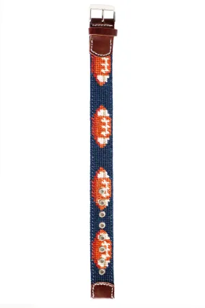 Football Needlepoint Watch Strap