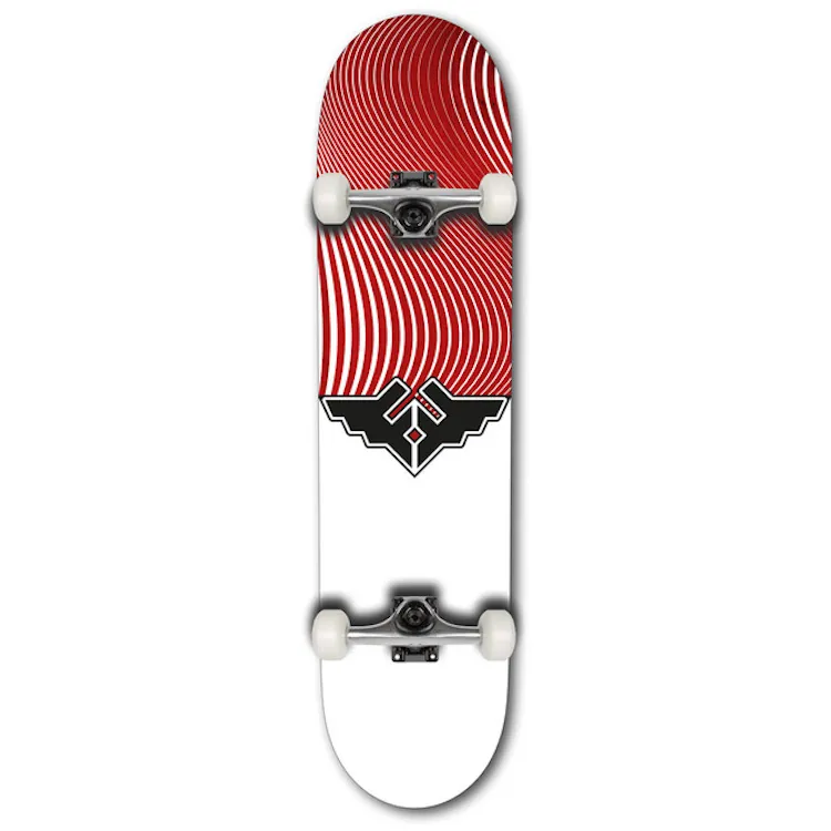 Fracture Skateboards Wings V4 Red Complete Skateboard 7.75"