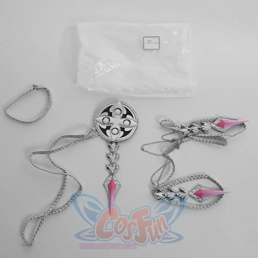 Genshin Impact Fatui Harbinger Damselette Columbina Cape Cosplay Costume C07581  A