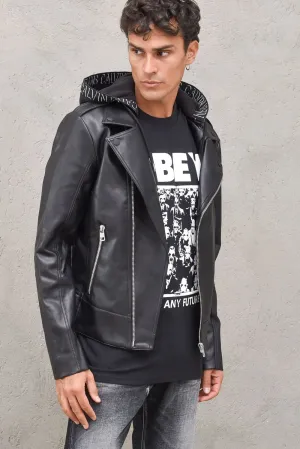 Giacca Faux Leather - Black