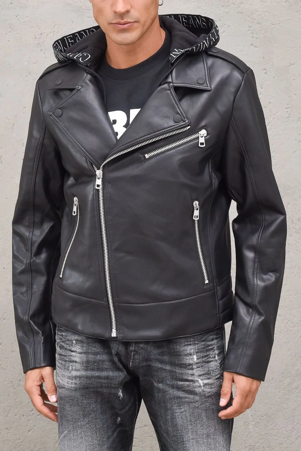Giacca Faux Leather - Black