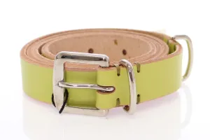 Green Leather Logo Belt