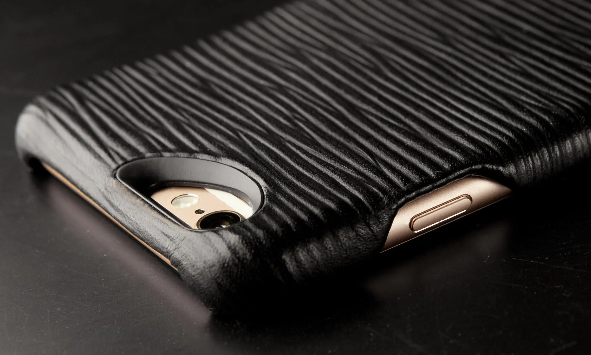 Grip Legno Nero - Black Label iPhone 6 Plus/6s Plus Premium Leather Case
