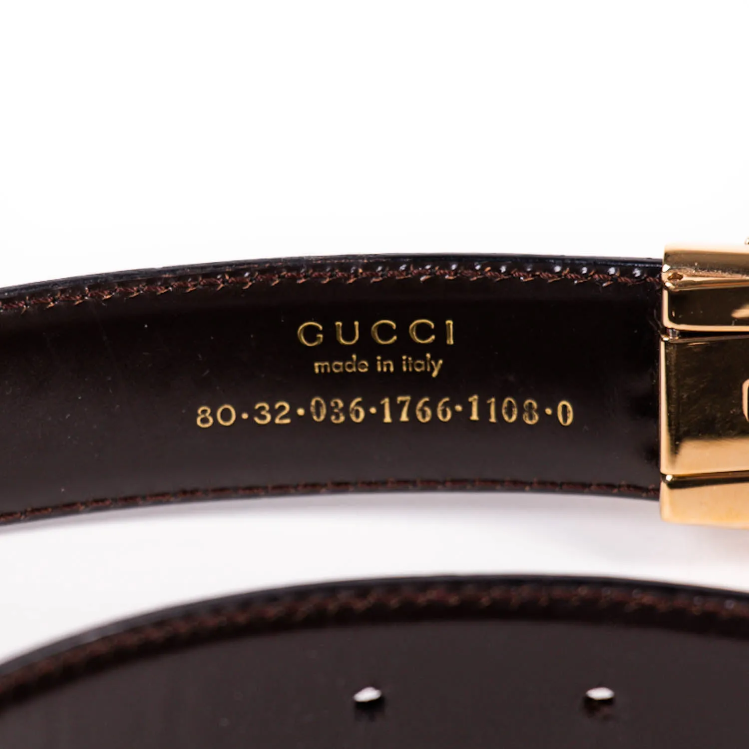 Gucci G Logo Leather Belt
