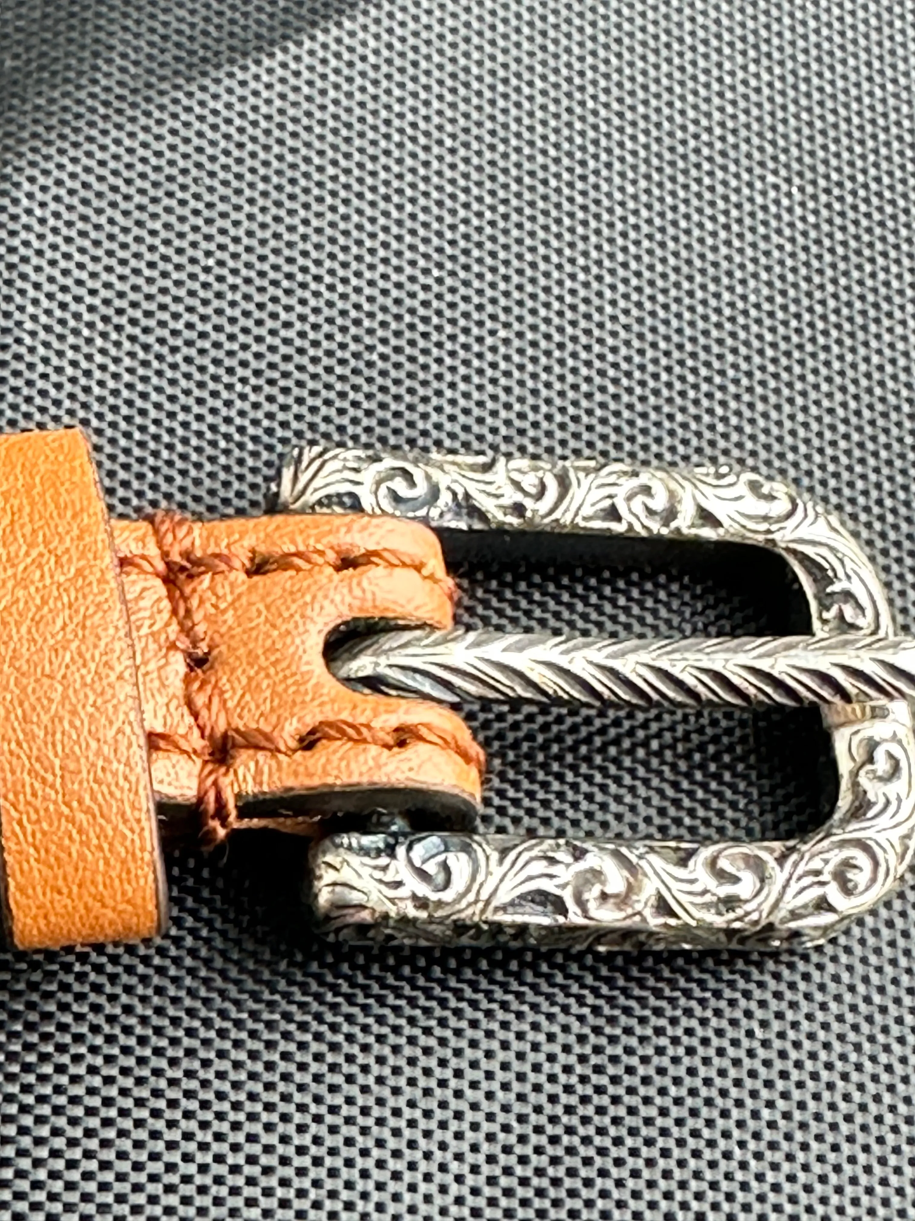 Gucci Garden Leather Bracelet with Silver Logo