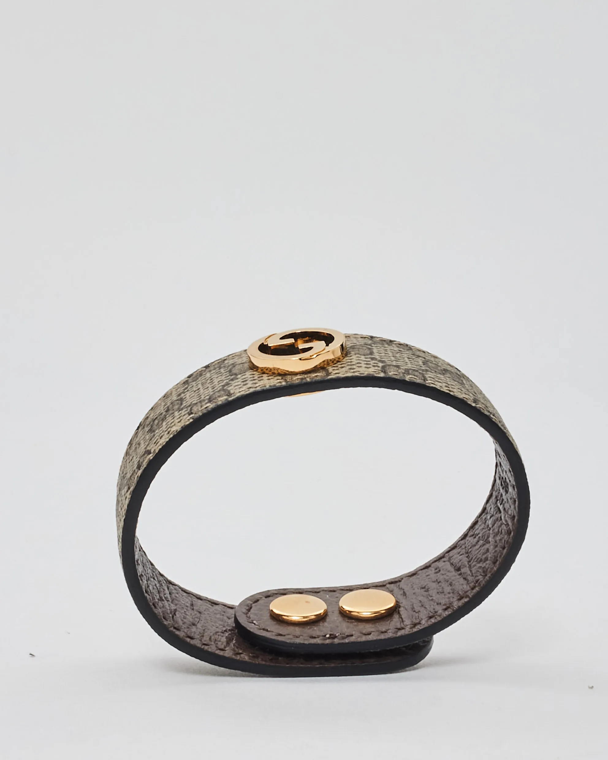 Gucci Monogram Canvas Logo Cuff - S