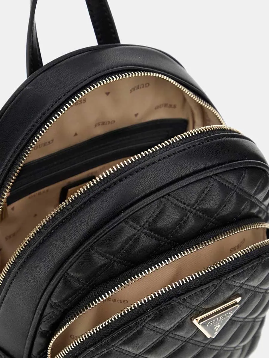Guess Giully Dome Backpack Quilted In Black For Women