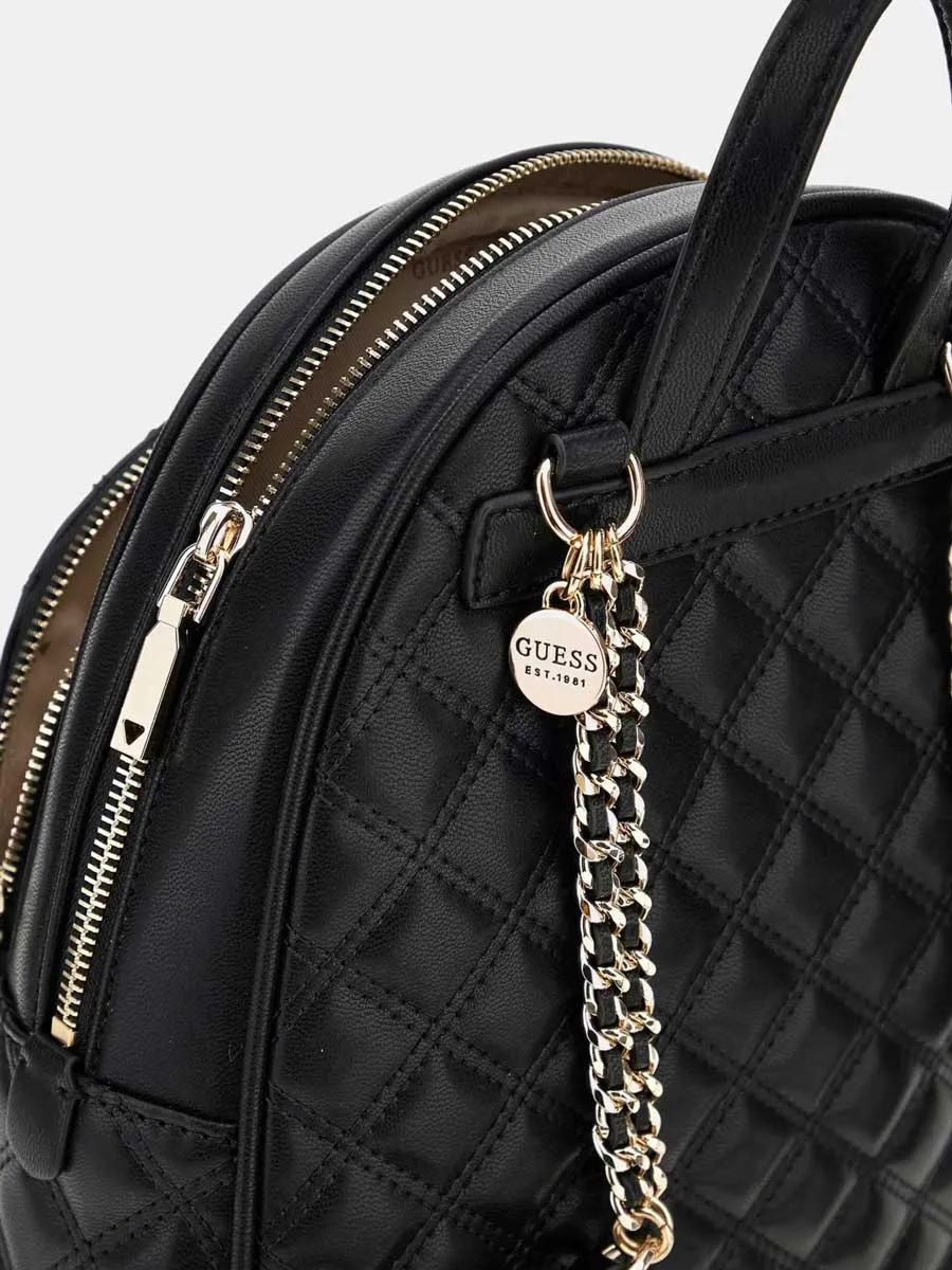 Guess Giully Dome Backpack Quilted In Black For Women