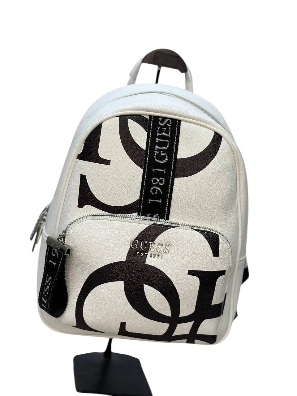 Guess Monogram Logo Backpack with Modern Design