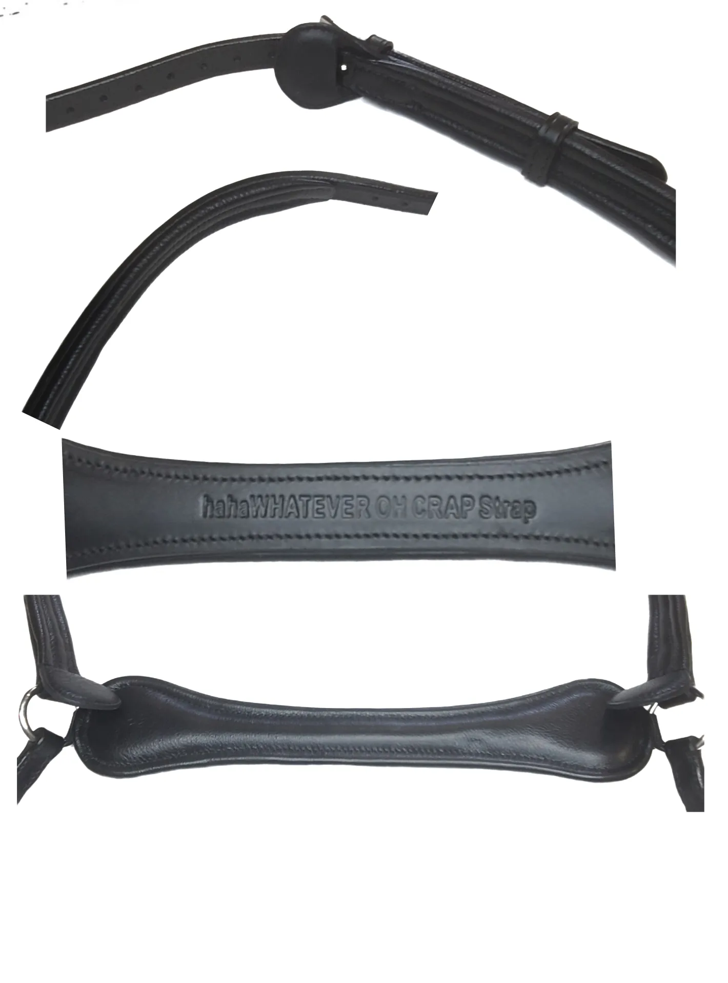 hahaWHATEVER leather horse neck OH CRAP Strap