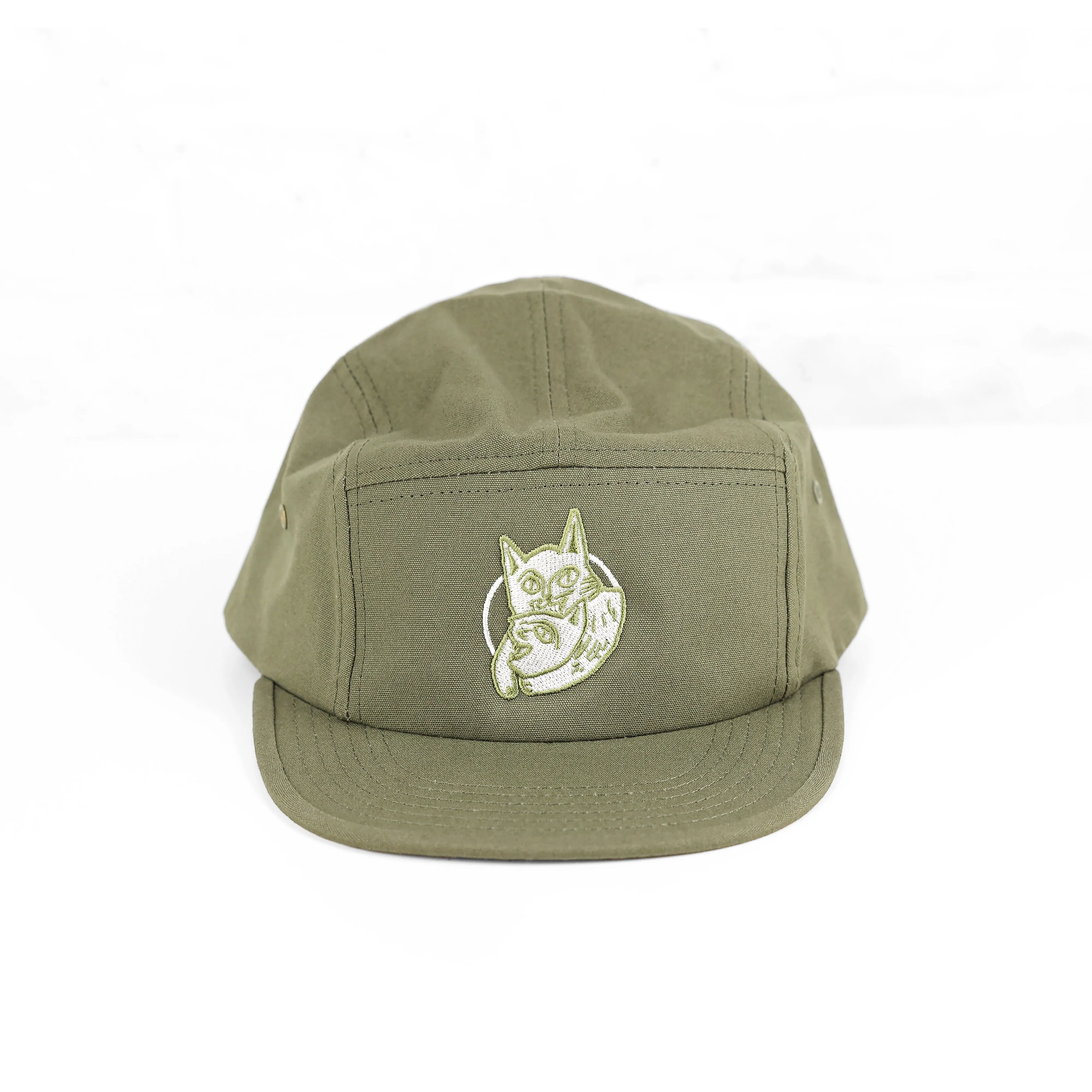 Headlock Cats Canvas 5 Panel Cap - Black/Blue/Olive/Sand/Terracotta - One Size