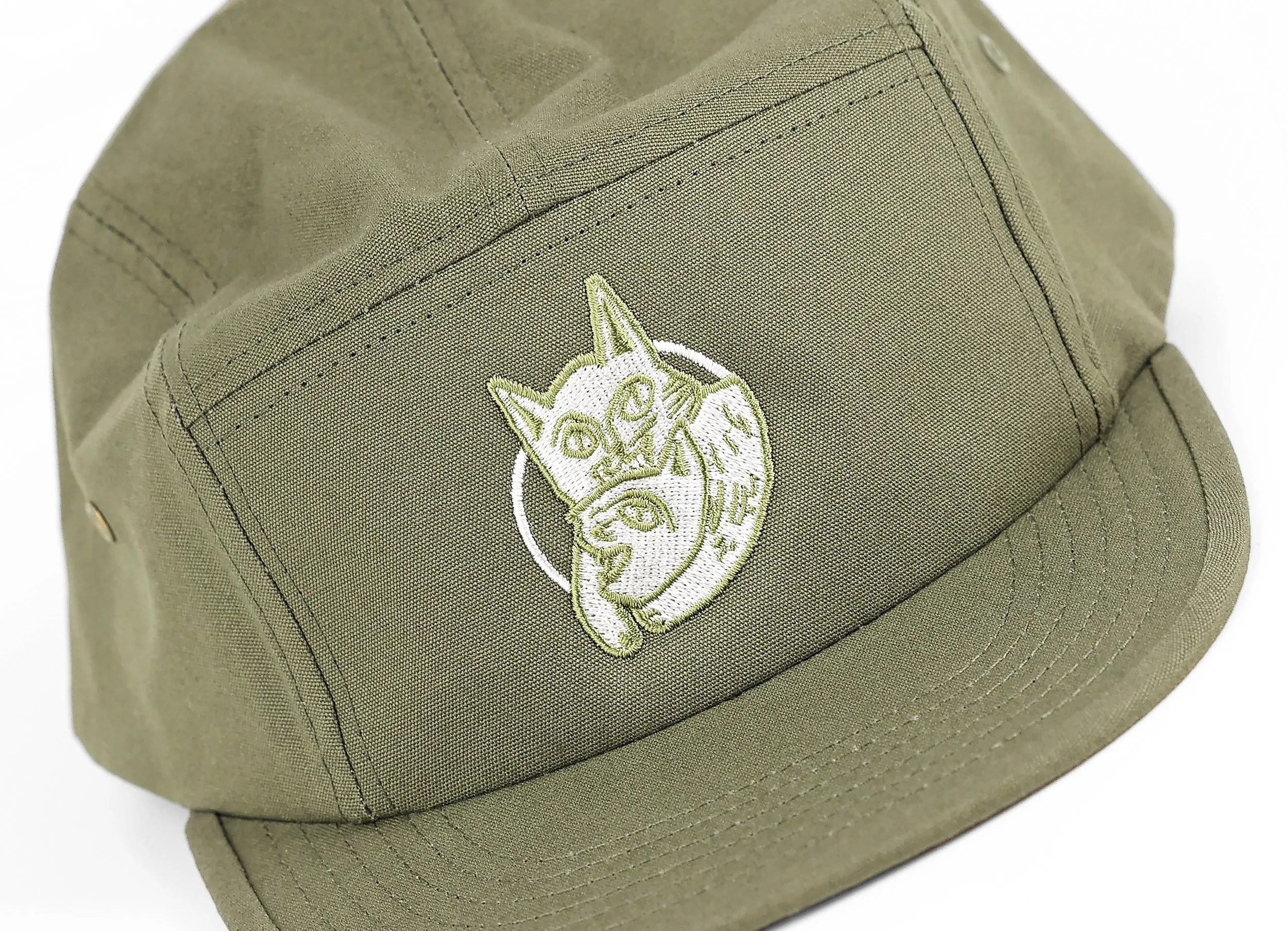 Headlock Cats Canvas 5 Panel Cap - Black/Blue/Olive/Sand/Terracotta - One Size