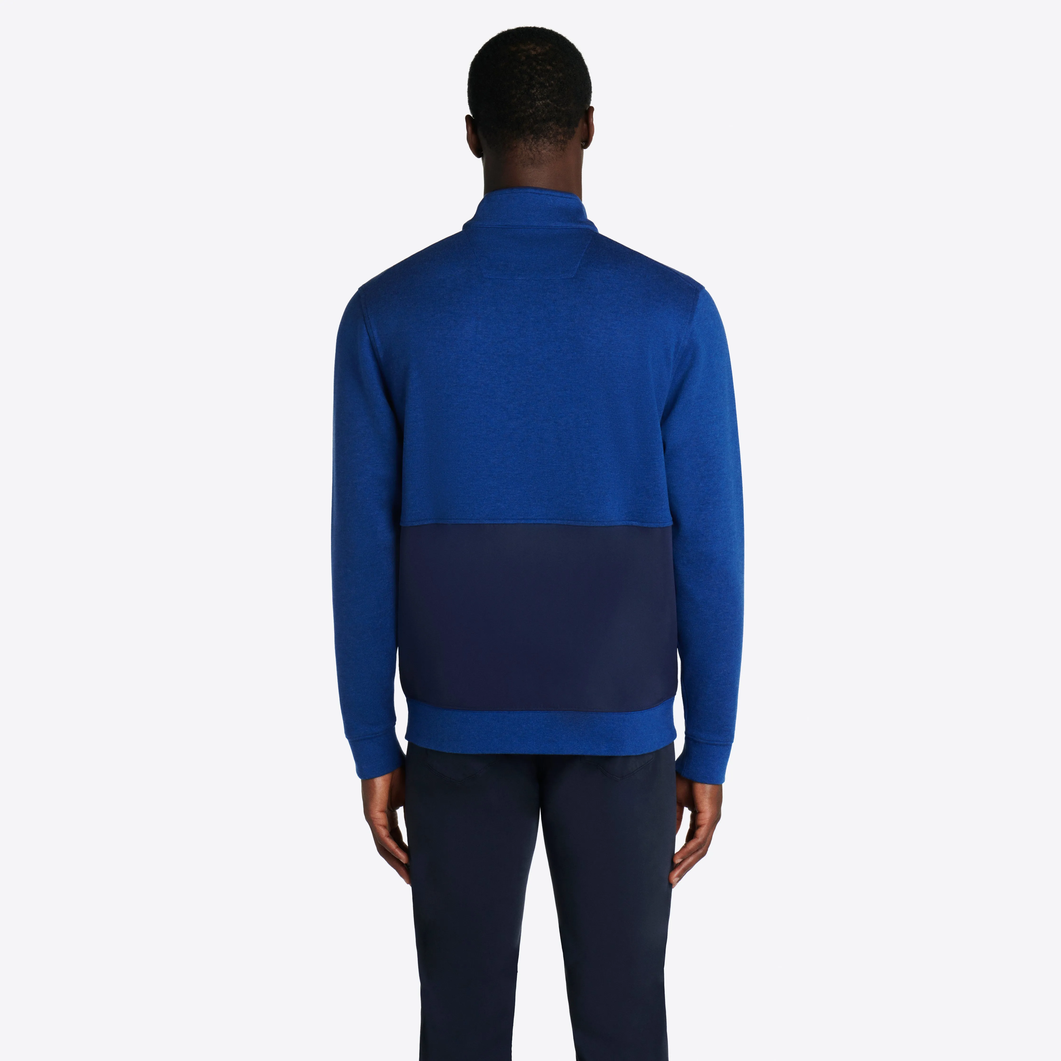 Heather Quarter Zip Mock Neck Pullover
