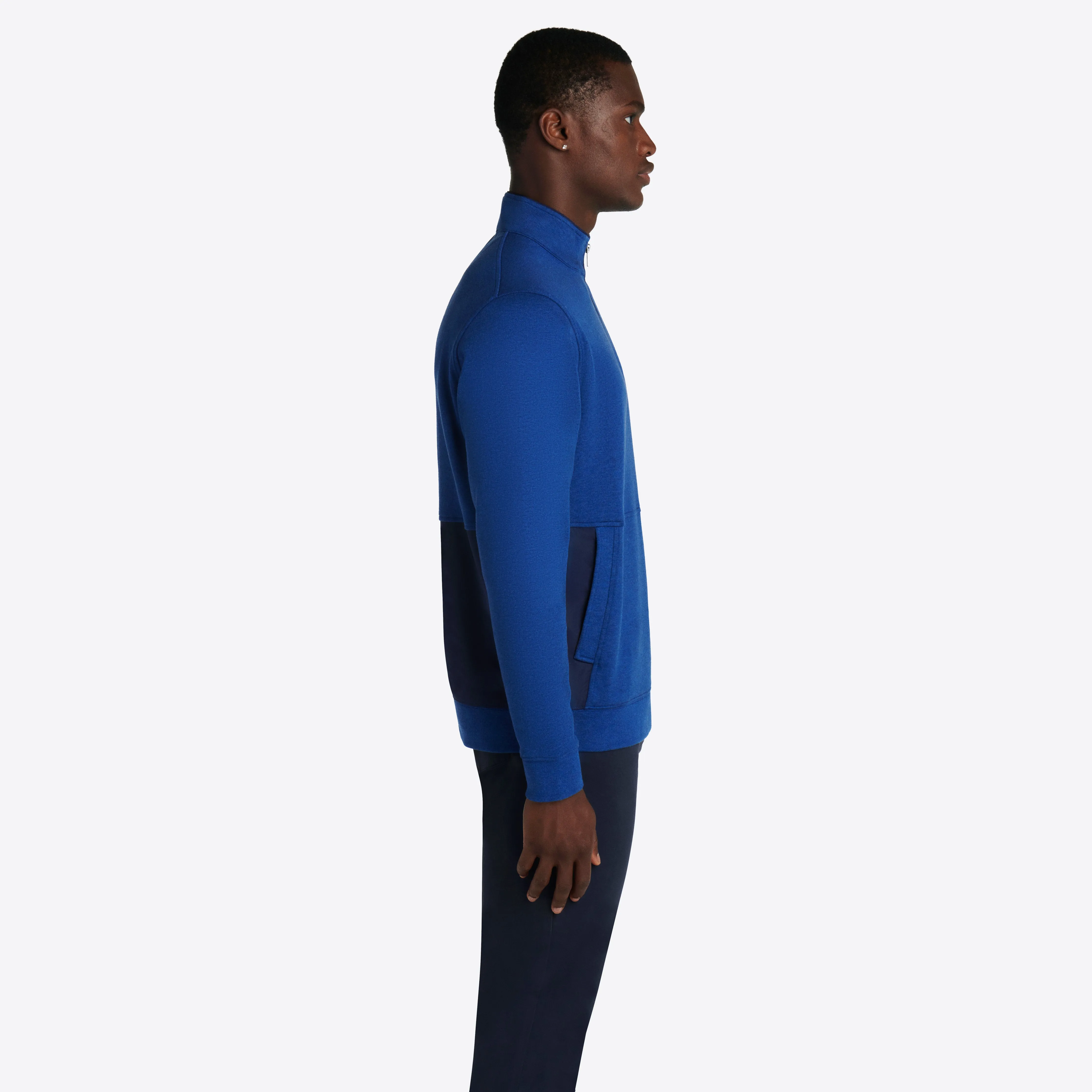 Heather Quarter Zip Mock Neck Pullover