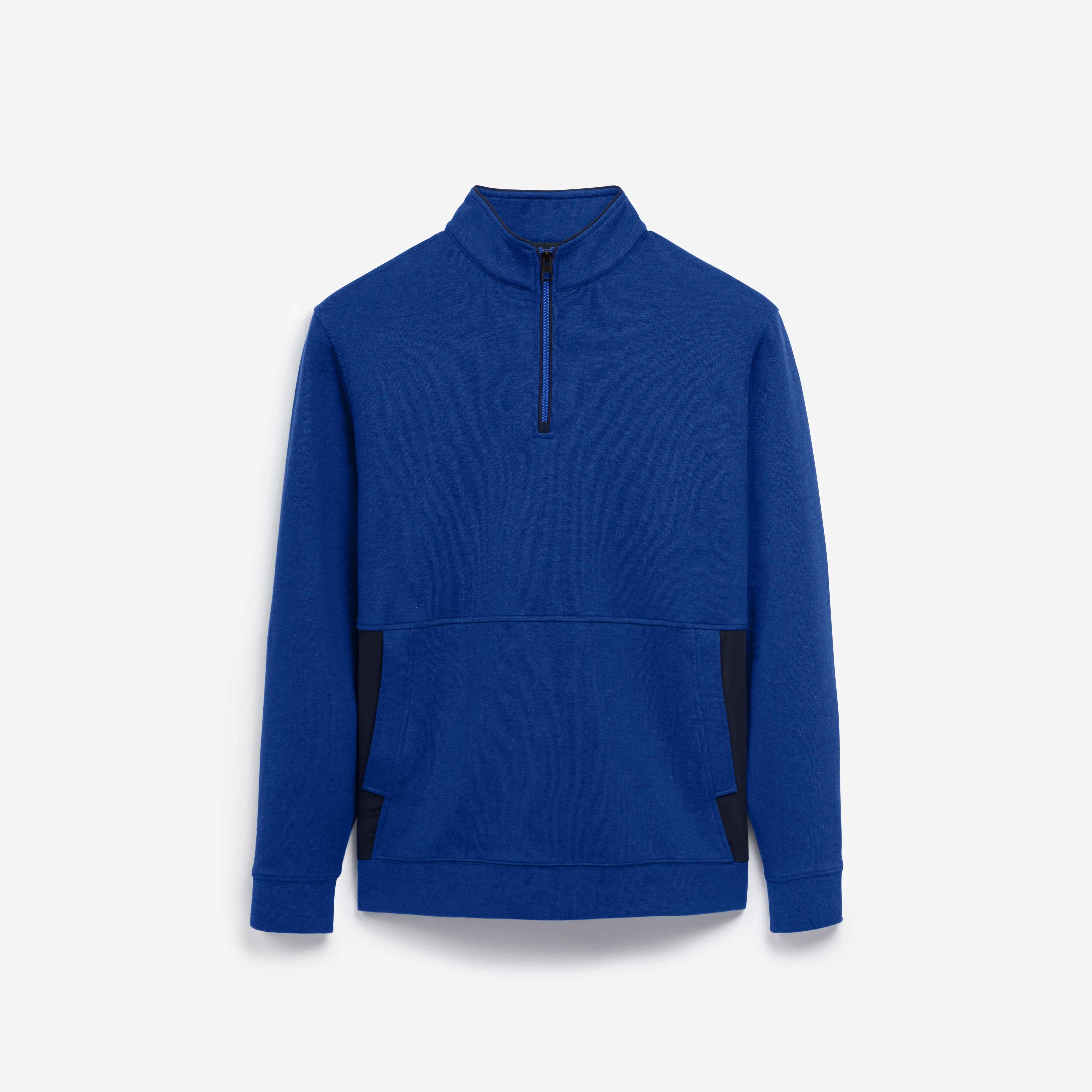 Heather Quarter Zip Mock Neck Pullover