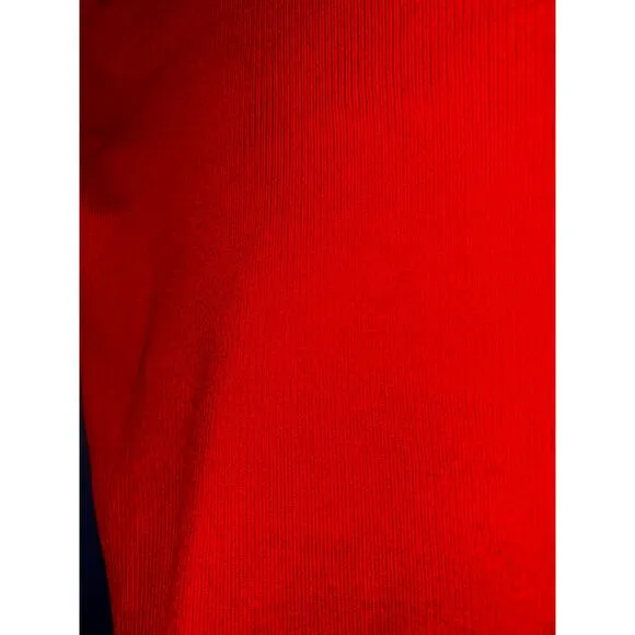 Hello Kitty &amp; Friends Faux Fur-Trim Zip Up Sweater Size Small Red Holiday Y2K