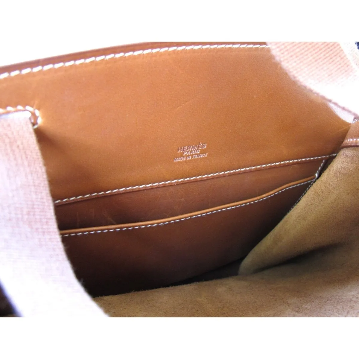Hermes 2001 Natural Barenia Sherpa Backpack Bag Ret. 4500 euros Rare!