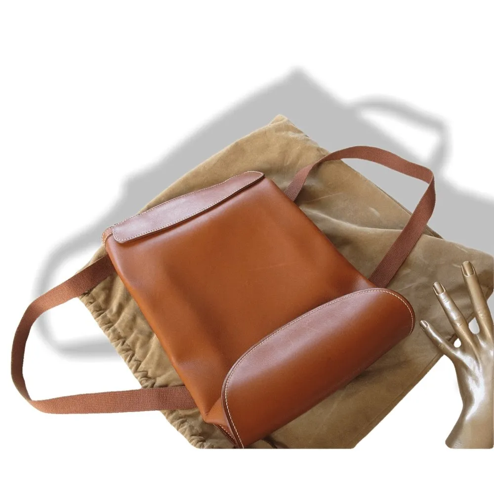 Hermes 2001 Natural Barenia Sherpa Backpack Bag Ret. 4500 euros Rare!