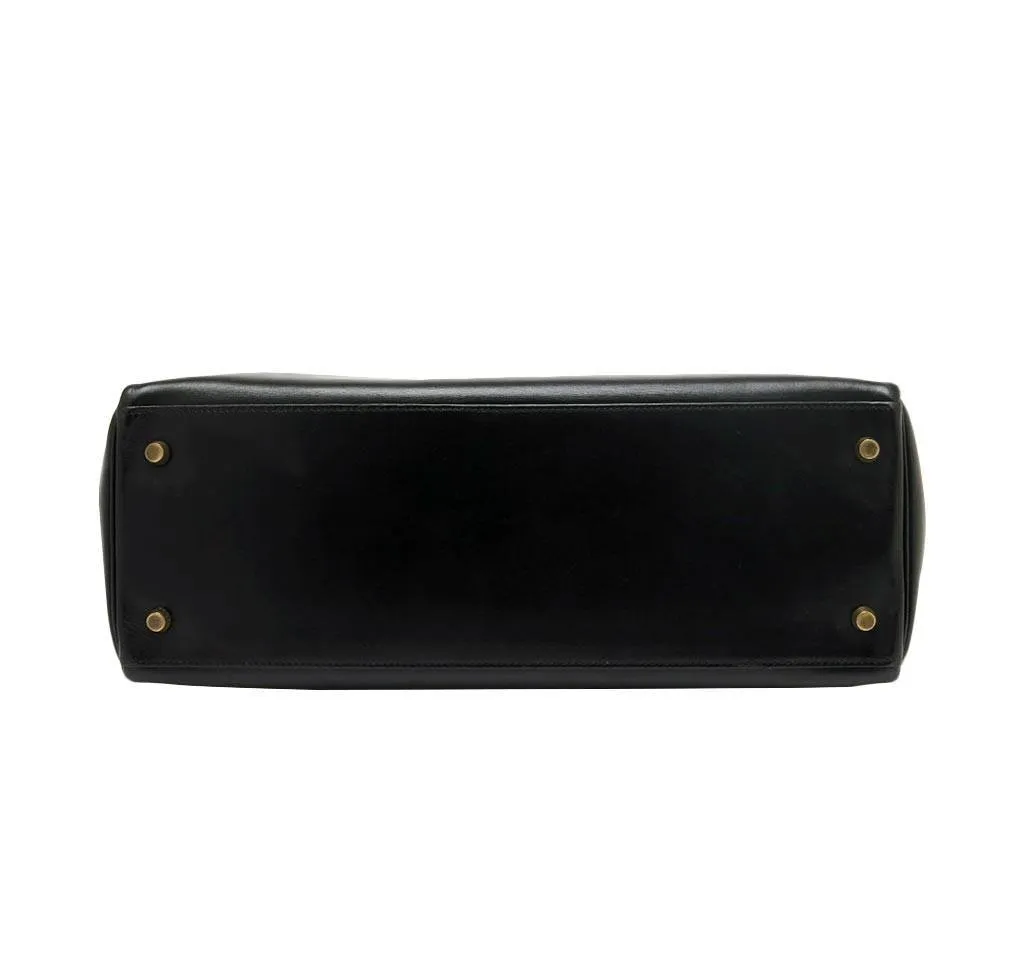 Hermès Kelly 35 Black Box Calf Bag GHW