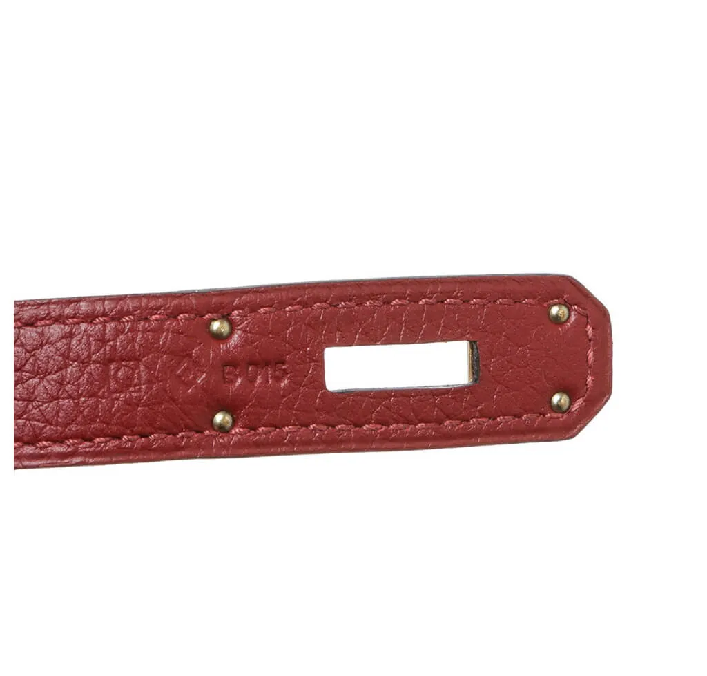 Hermès Rouge H Bag Kelly 35  GHW