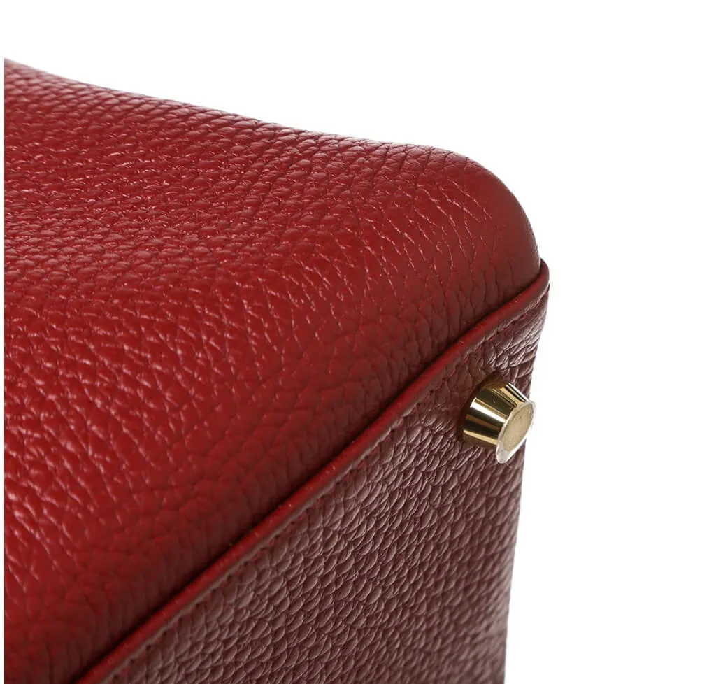 Hermès Rouge H Bag Kelly 35  GHW