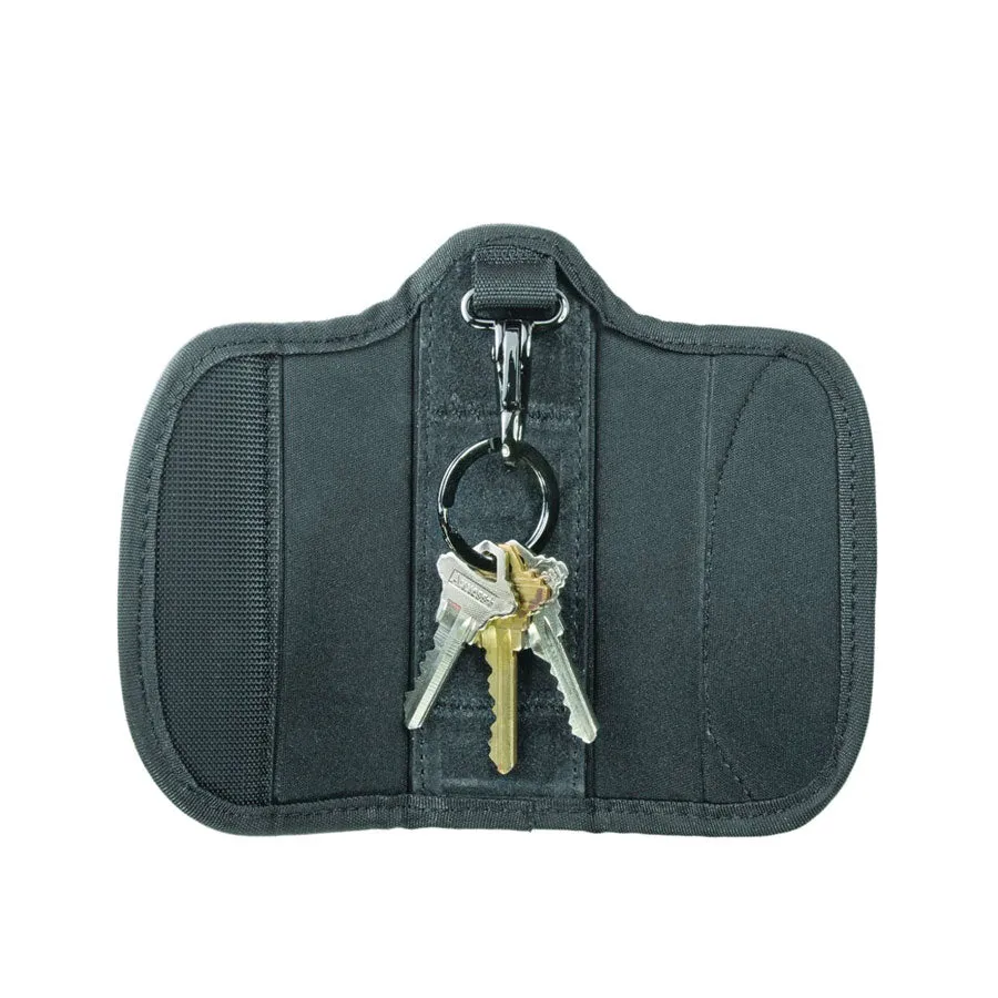 Hero's Pride Ballistic Silent Key Holder with Clip, (Fits 2-1/4" Belt)