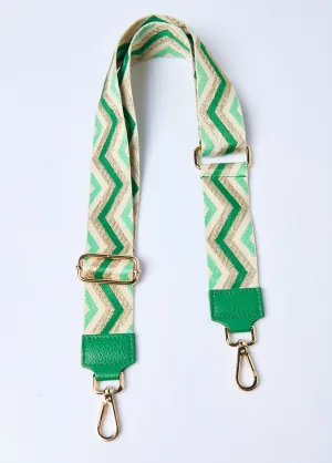Herringbone woven handbag strap