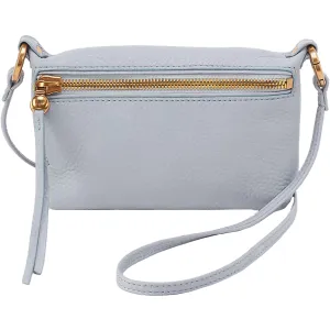 Hobo Run About Crossbody Blue Pearl Pebbled Leather