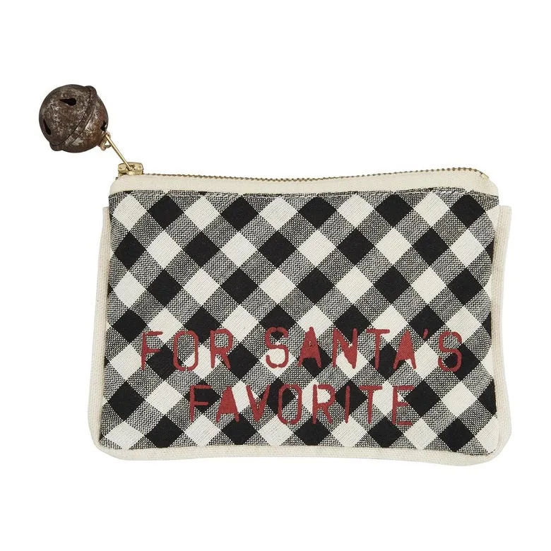 Holiday Check Gift Pouch