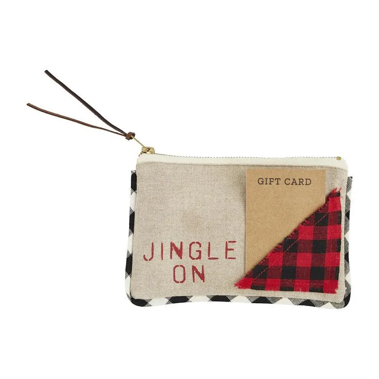 Holiday Check Gift Pouch