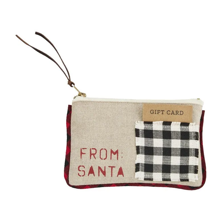 Holiday Check Gift Pouch