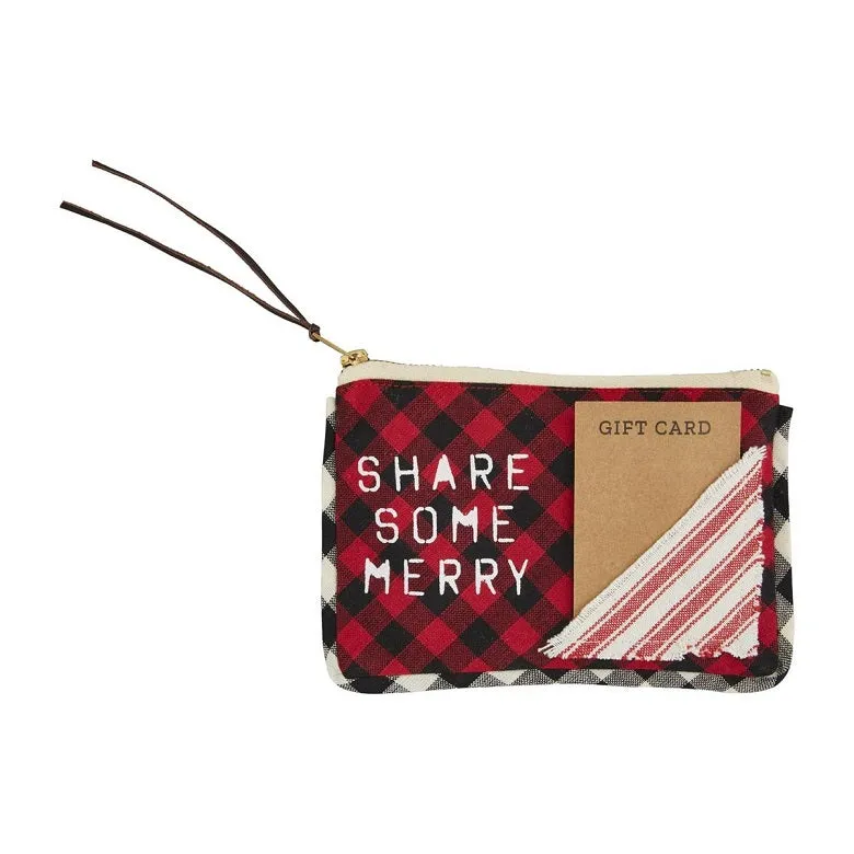 Holiday Check Gift Pouch