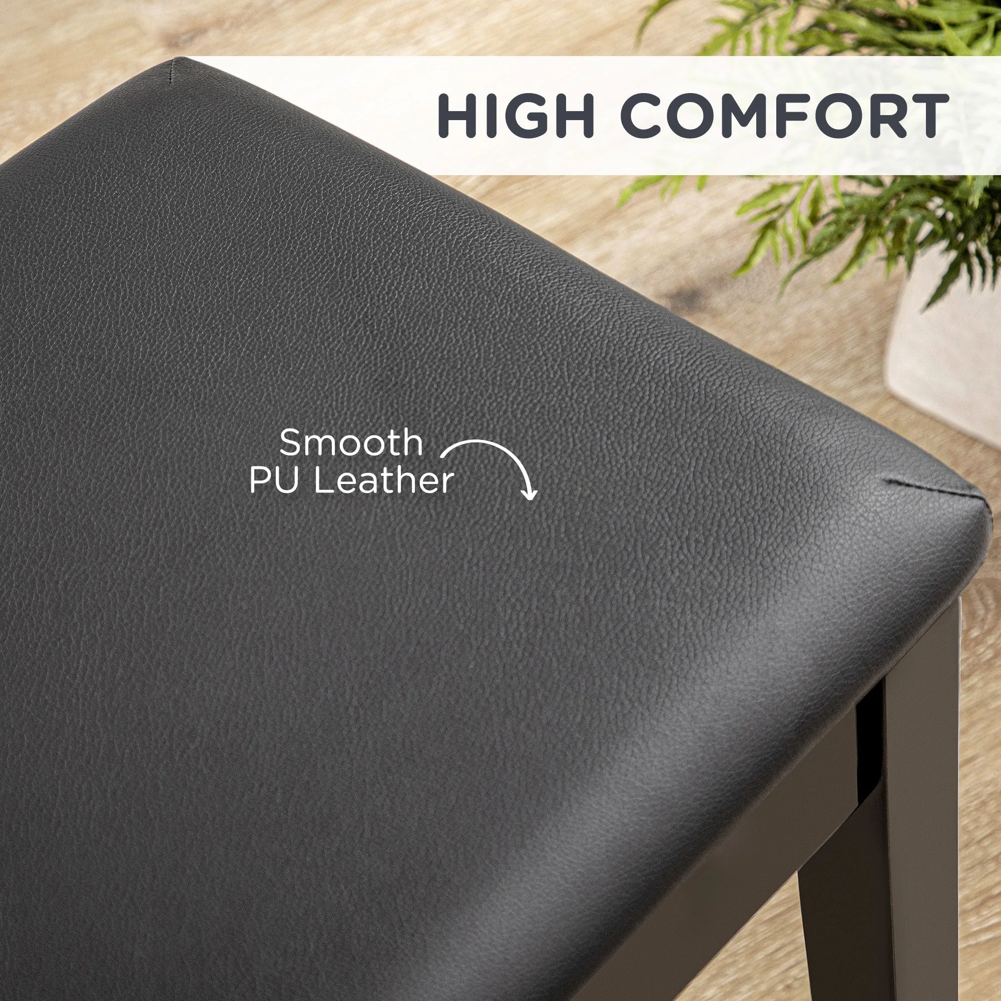 Homcom Faux Leather Padded Piano Stool