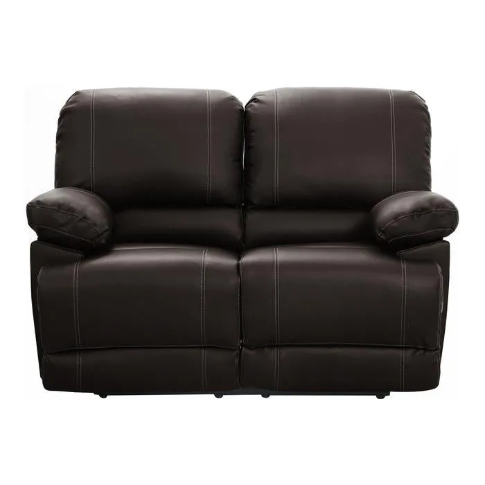 Homelegance Furniture Cassville Double Reclining Loveseat in Dark Brown 8403-2