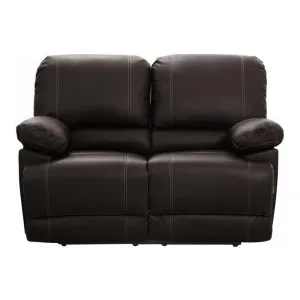 Homelegance Furniture Cassville Double Reclining Loveseat in Dark Brown 8403-2