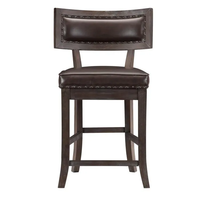 Homelegance Oxton Counter Hight Chair in Dark Cherry (Set of 2)