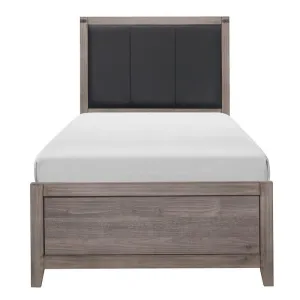 Homelegance Woodrow Twin Panel Bed in Gray 2042T-1*