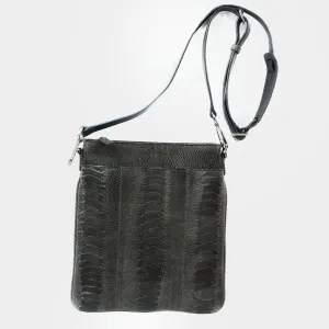 HOMER - N9237L Ostrich Legs Shoulder Cross Body Strap Zipp Top Closure