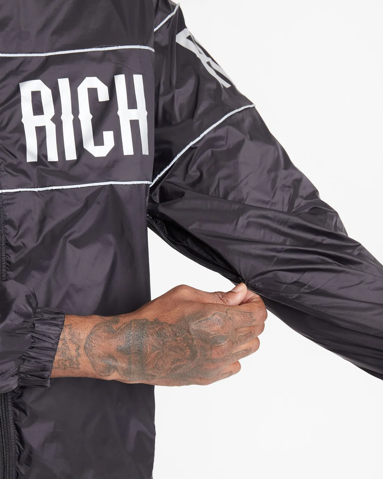 Hoodrich OG Repeat F/Zip Track Top Black/Reflective