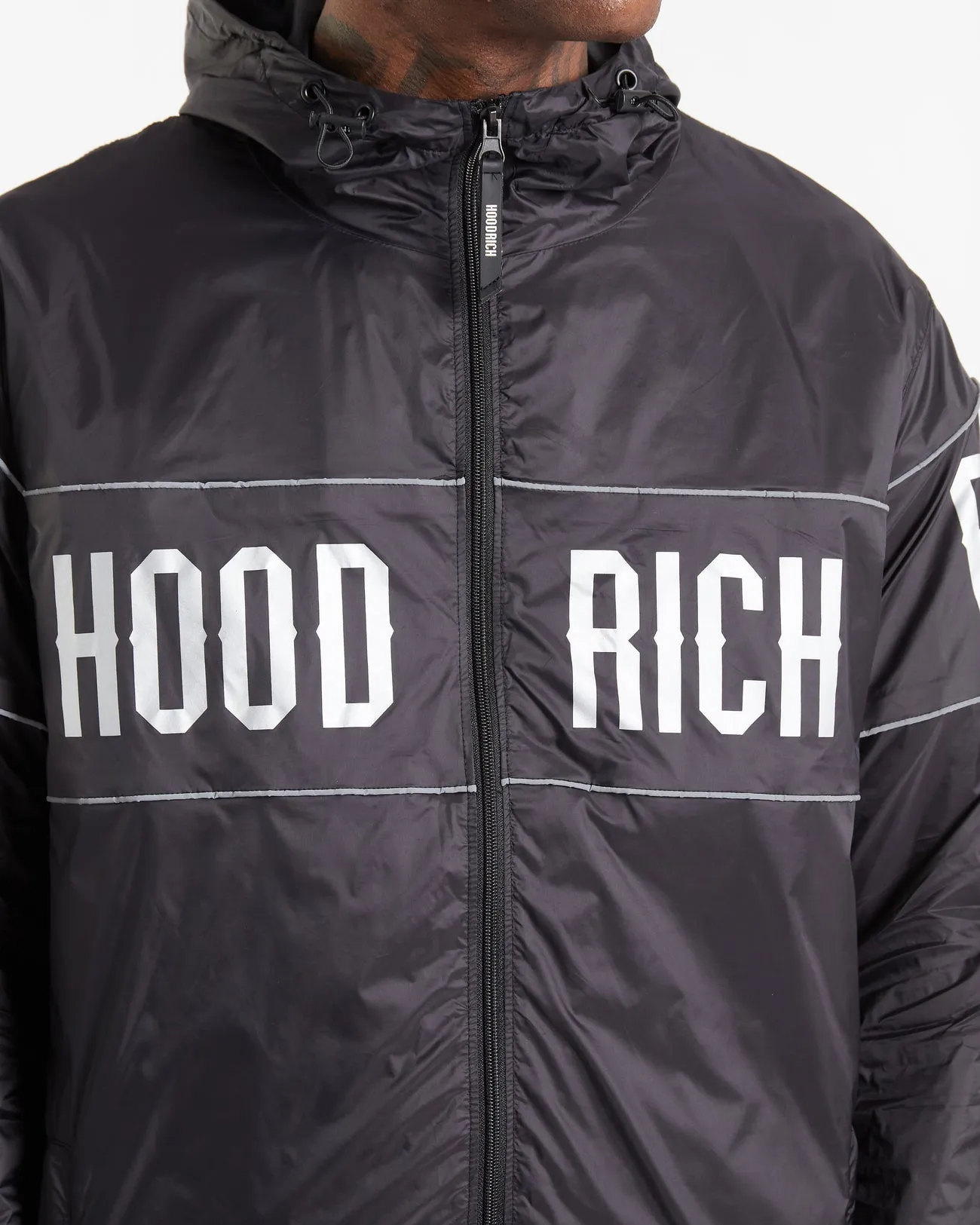 Hoodrich OG Repeat F/Zip Track Top Black/Reflective