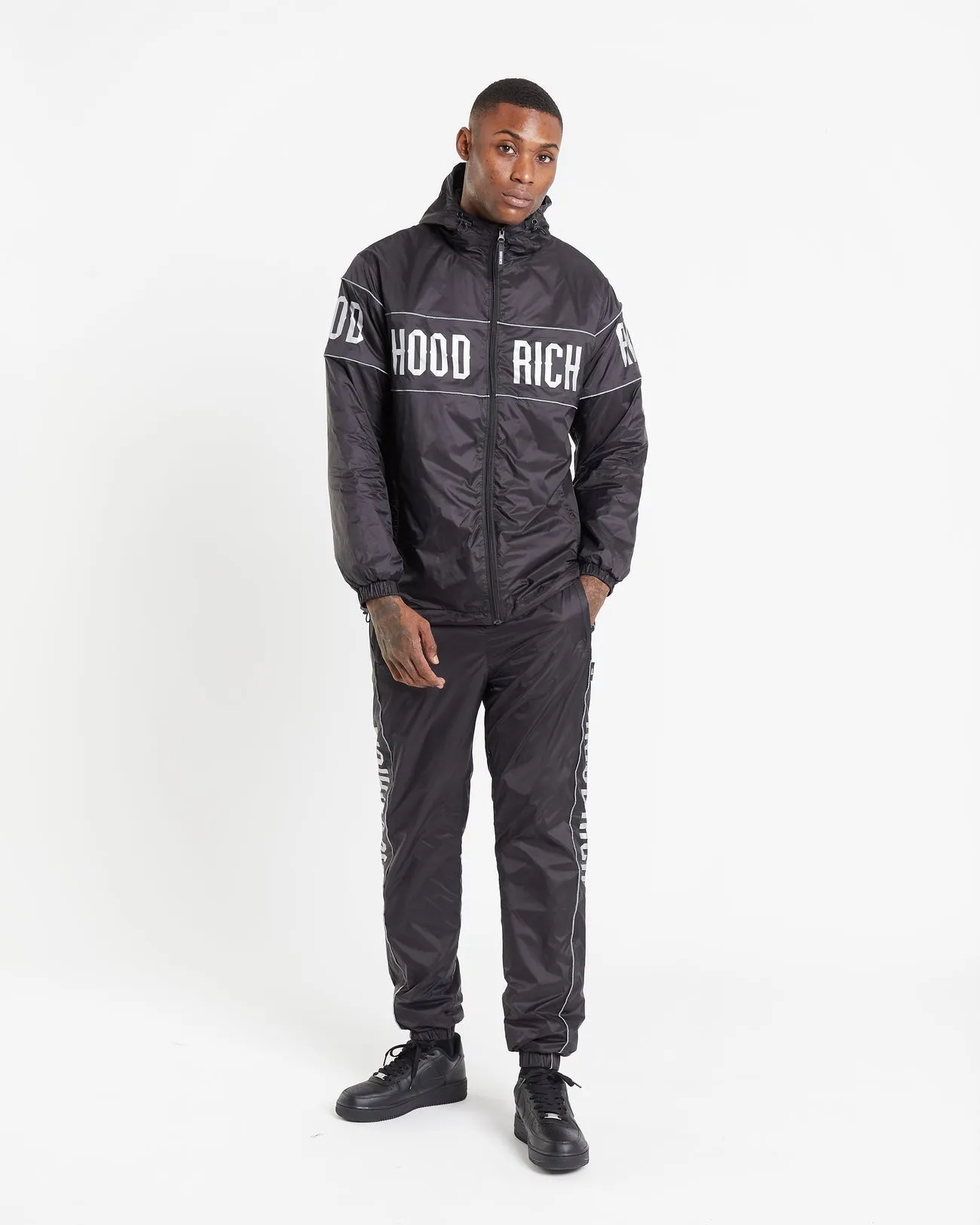 Hoodrich OG Repeat F/Zip Track Top Black/Reflective