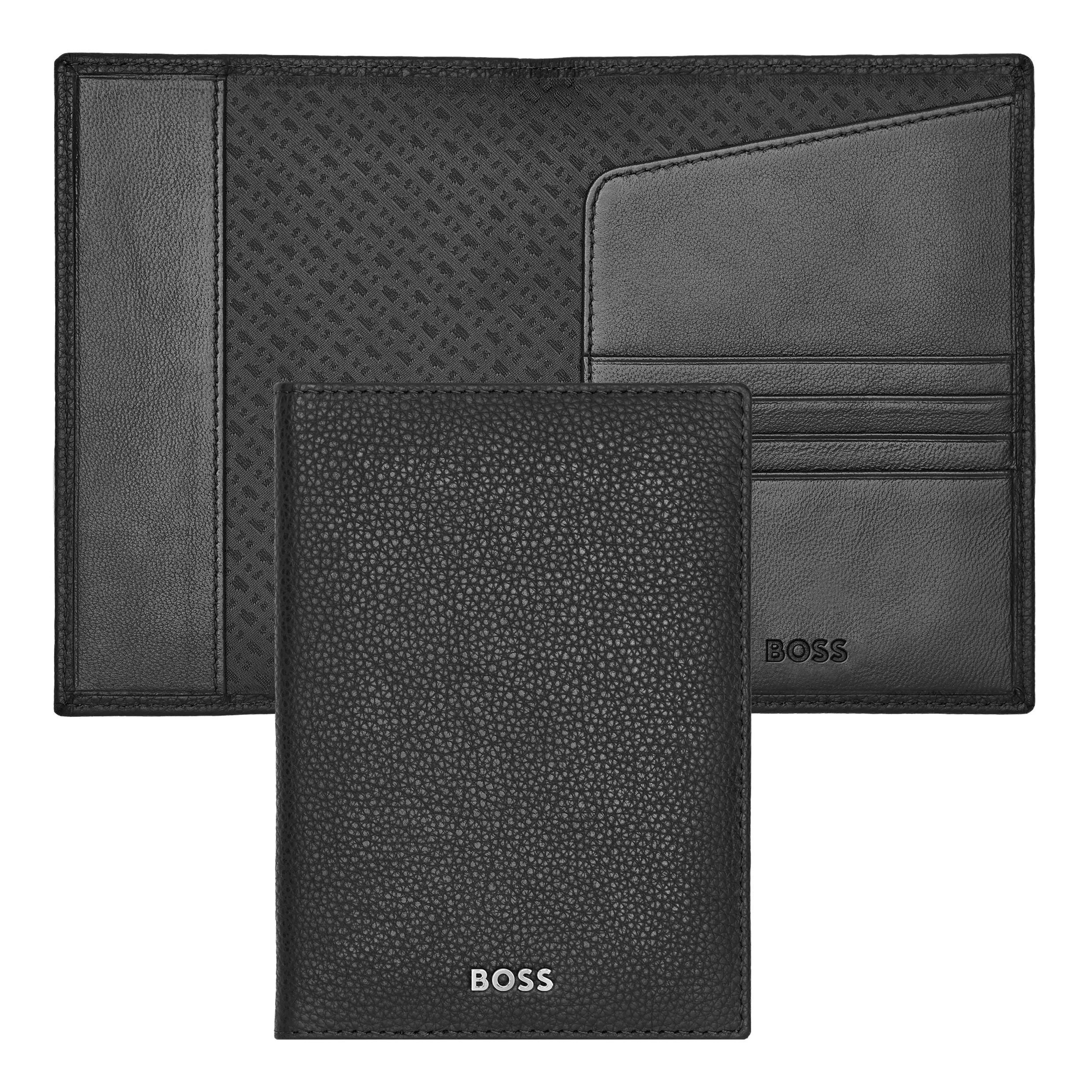 HUGO BOSS HLP416A-Passport holder Classic Grained Black