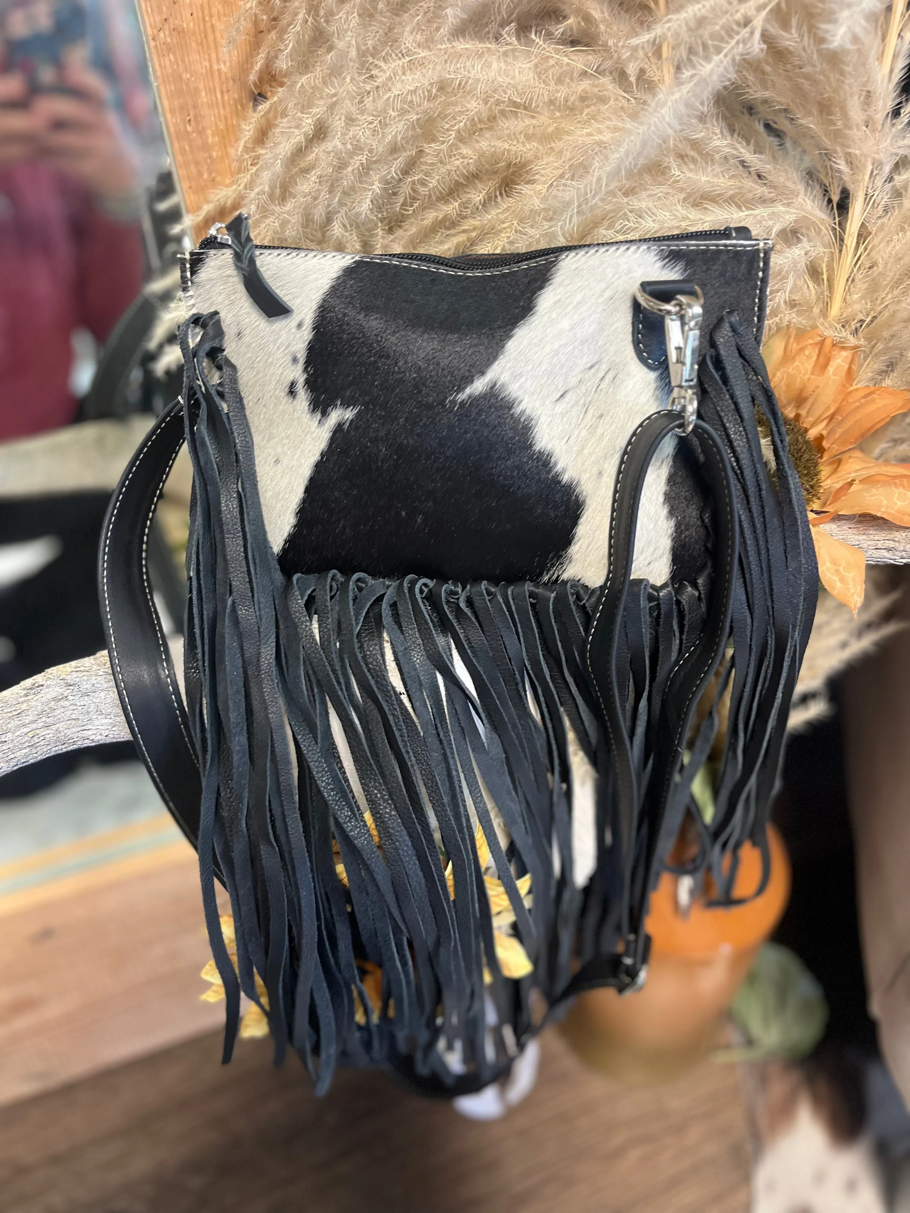 Jesse Crossbody Cowhide Fringe Purse
