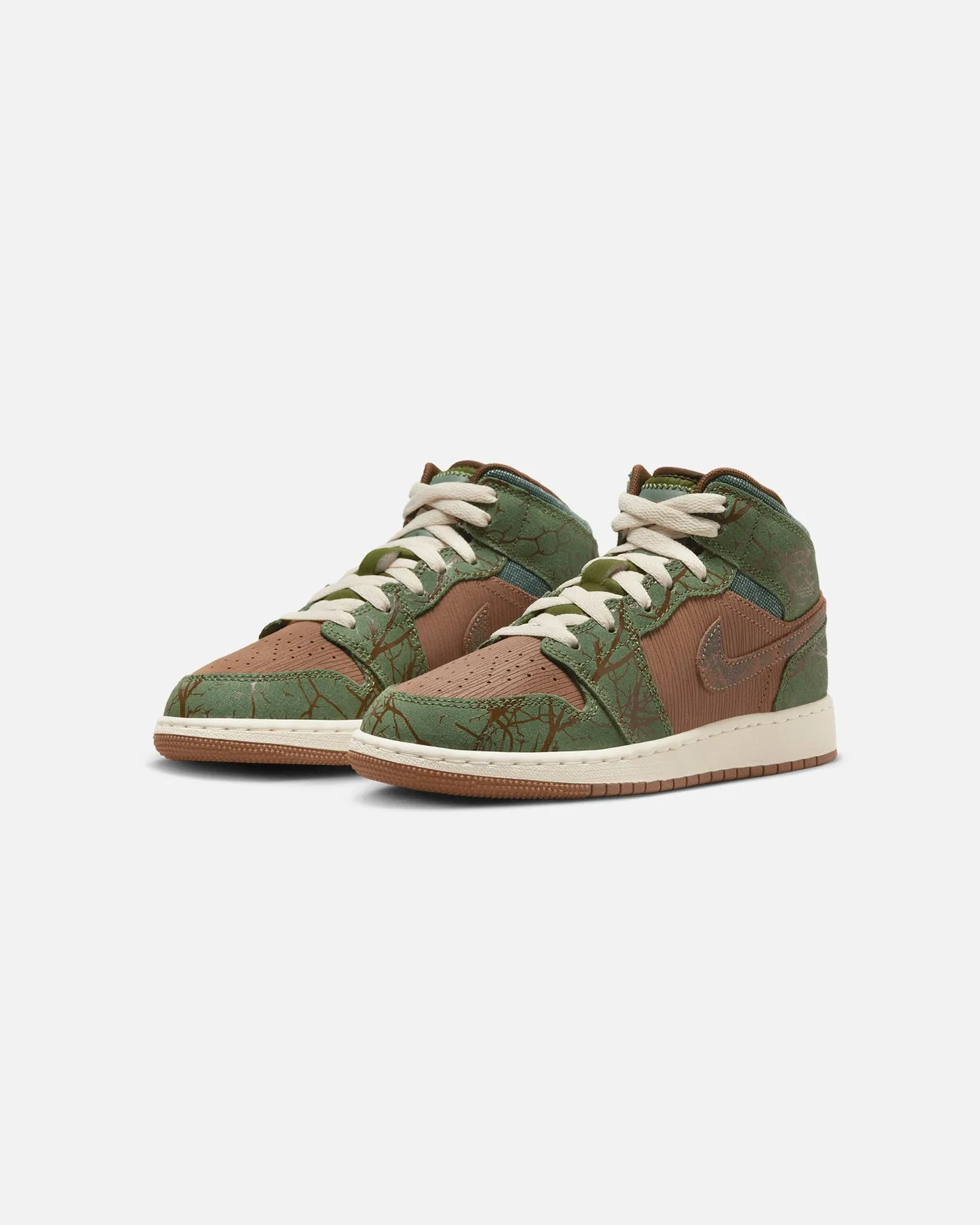Jordan Kids' Air Jordan 1 Mid (GS) "Sneaker School"  Archaeo Brown